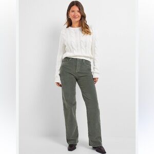 Rafaella Green Corduroy Pants size 4